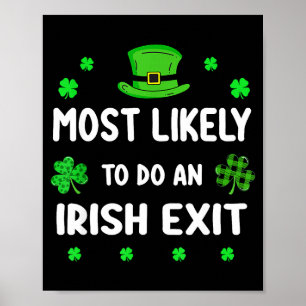 St. Patrick's Day klaver meest waarschijnlijk Iers Poster