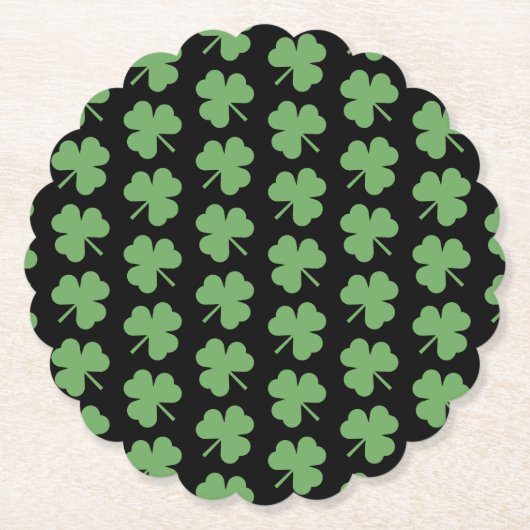 St. Patrick's Day Klaver Papier Onderzetters (Voorkant)