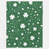 St Patrick's Day Klaver Pattern Fleece Deken (Voorkant)