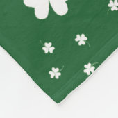 St Patrick's Day Klaver Pattern Fleece Deken (Hoek)