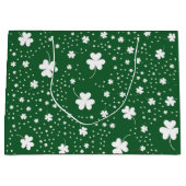 St Patrick's Day Klaver Pattern Groot Cadeauzakje (Voorkant)