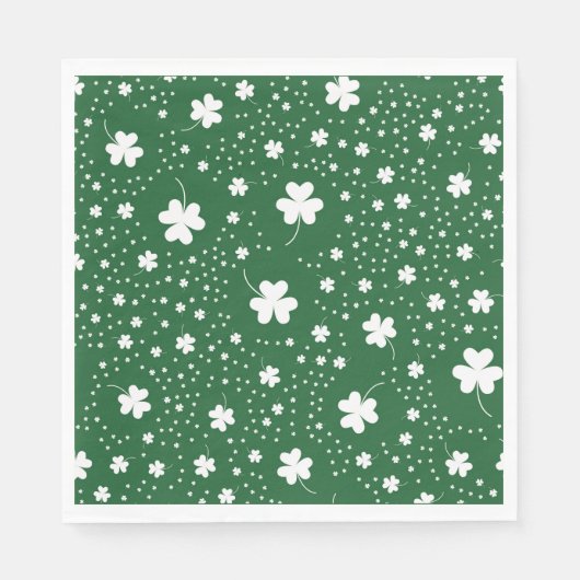 St Patrick's Day Klaver Pattern Servet (Voorkant)