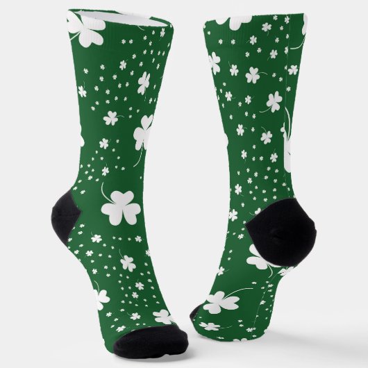 St Patrick's Day Klaver Pattern Sokken (Gebogen)