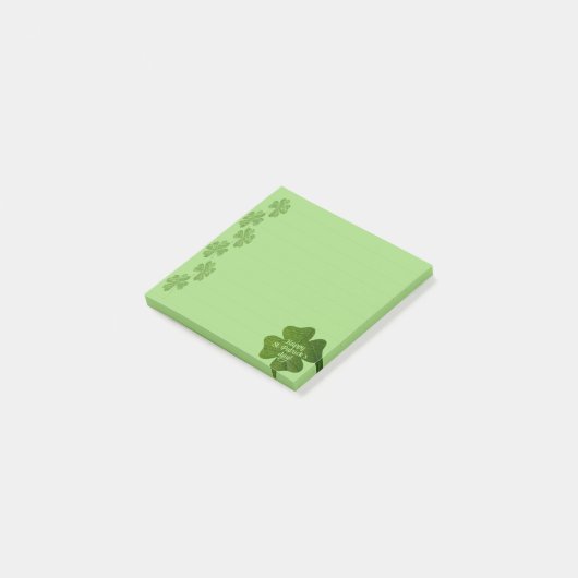 St. Patricks Day Klaver Post-it® Notes (Schuin)