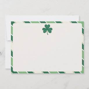 St. Patrick's Day Klaver Stationery   met een Iers Bedankkaart