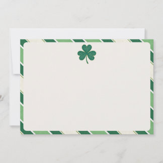 St. Patrick's Day Klaver Stationery | met een Iers Bedankkaart