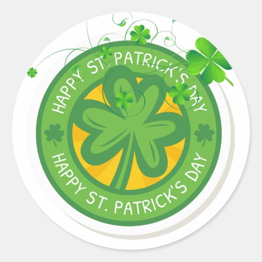 St. Patrick's Day Klaver Stickers (Voorkant)