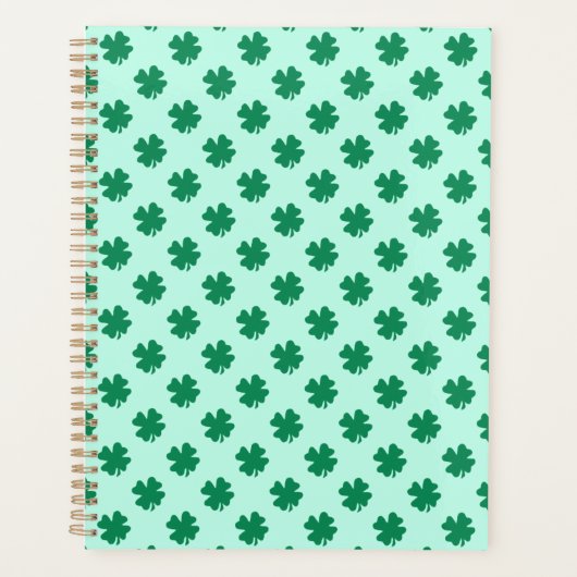 St. Patrick's Day Klaverblaadjes Patroon-54602 Planner (Voorkant)