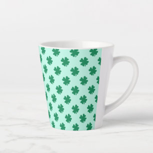 St. Patrick's Day Klaverblad Patroon Latte Mok