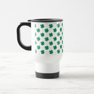 St. Patrick's Day Klaverblad Patroon Reisbeker