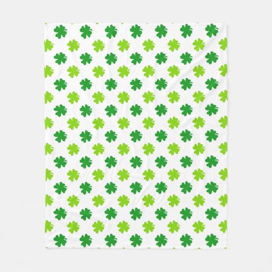 St. Patrick's Day Klaverbladeren Pattern-54601 Fleece Deken (Voorkant)