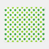 St. Patrick's Day Klaverbladeren Pattern-54601 Fleece Deken (Voorkant (Horizontaal))