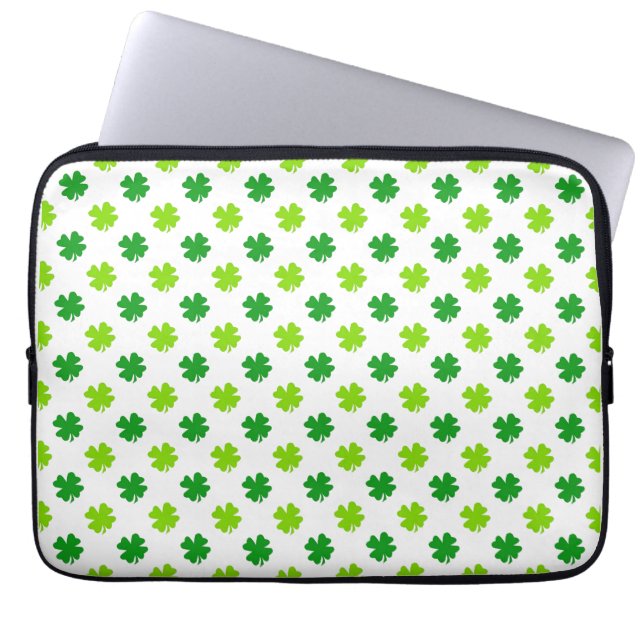 St. Patrick's Day Klaverbladeren Pattern-54601 Laptop Sleeve (Voorkant)