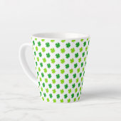 St. Patrick's Day Klaverbladeren Pattern-54601 Latte Mok (Linkerhoek)