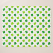 St. Patrick's Day Klaverbladeren Pattern-54601 Sherpa Deken (Voorkant (horizontaal))