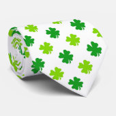 St. Patrick's Day Klaverbladeren Pattern-54601 Stropdas (Opgerold)
