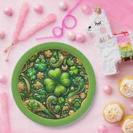 St. Patrick's Day Klaverontwerp Papieren Bordje