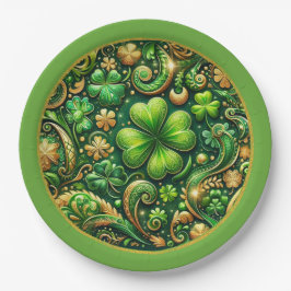 St. Patrick's Day Klaverontwerp Papieren Bordje
