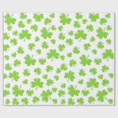 St. Patrick's Day klaverpatroon inpakpapier (Vlak)