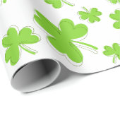 St. Patrick's Day klaverpatroon inpakpapier (Rol Hoek)
