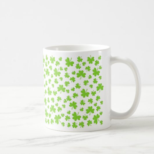 St. Patrick's Day klaverpatroon mok (Rechts)