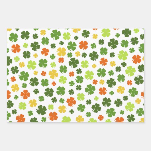 St Patricks Day Kleurrijke cadeauverpakking Combo Inpakpapier Vel (Voorkant 3)