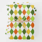 St Patricks Day Kleurrijke cadeauverpakking Combo Inpakpapier Vel (In situ)