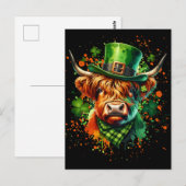 St. Patrick's Day Koe Briefkaart (Voorkant / Achterkant)