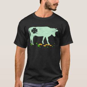 St Patrick's Day Koe Iers Groen Klaver C T-shirt