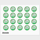St. Patrick's Day Koe Shamrock Ronde Sticker (Vel)