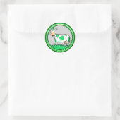 St. Patrick's Day Koe Shamrock Ronde Sticker (Tas)