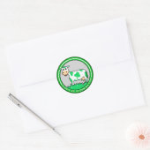 St. Patrick's Day Koe Shamrock Ronde Sticker (Envelop)