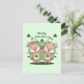 St Patricks Day Koeien Briefkaart (Staand voorkant)