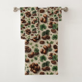 St. Patrick's Day-koffie & Shamrock-patroon Bad Handdoek (Insitu)