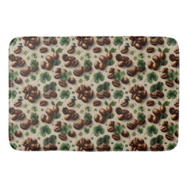 St. Patrick's Day-koffie & Shamrock-patroon Badmat