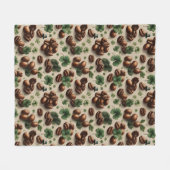 St. Patrick's Day-koffie & Shamrock-patroon Fleece Deken (Voorkant (Horizontaal))