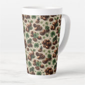 St. Patrick's Day-koffie & Shamrock-patroon Latte Mok (Rechterhoek)