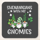 St. Patrick's Day-kolder met Gnomies Gnome Kartonnen Onderzetters (Voorkant)