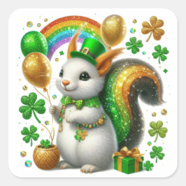 St. Patrick's Day Konijn Vierkante Sticker