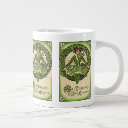  St. Patrick's Day, Krans met Irish Lass Grote Koffiekop (Rechts)
