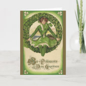  St. Patrick's Day, Krans met Irish Lass Kaart (Voorkant)
