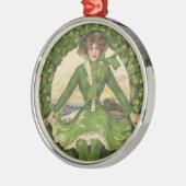 St. Patrick's Day, Krans met Irish Lass Metalen Ornament (Links)