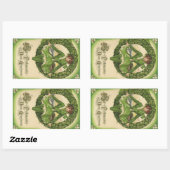 St. Patrick's Day, Krans met Irish Lass Rechthoekige Sticker (Vel)