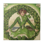 St. Patrick's Day, Krans met Irish Lass Tegeltje (Voorkant)