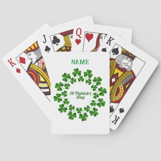 St. Patrick's Day Krans Thunder_Cove Pokerkaarten (Achterkant)