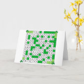 St Patrick's Day kruiswoordraadsel op Kaart (Gele Bloem)