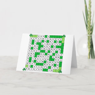 St Patrick's Day kruiswoordraadsel op Kaart