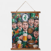 St. Patrick's Day kubistische kunst print Hangend Wandkleed (Voorkant)