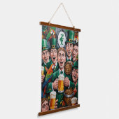 St. Patrick's Day kubistische kunst print Hangend Wandkleed (Gebogen)