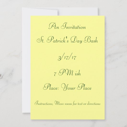 St Patrick's Day kunst op maat Kaart (Achterkant)